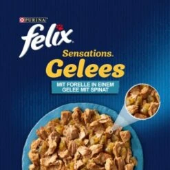 Felix Sensations Gelees Forelle & Spinat 26x85 G -Katzenbedarfs geschäft 0877a02be1732da9a286921f303b9939186ea651 6730e3c9495a0b3316d573ad2b19086cc44f3848