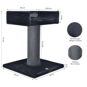 Canadian Cat Company Kratzbaum Residenz Anthrazit 10 Canadian Cat Company Kratzbaum Residenz Anthrazit – Bild 8