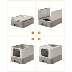 FEANDREA Katzentoilette, Mit Deckel Grau -Katzenbedarfs geschäft 2703b305d5c36e1141217c217773ff66ad8cdc69 1483585 de DE 456ec3b0dbbdd29473db00470ffd1df78cfab407GzSfkg