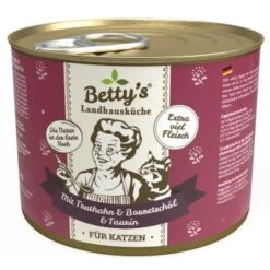 Betty's Landhausküche Mit Truthahn & Borretschöl 6 X 200g Für Katze