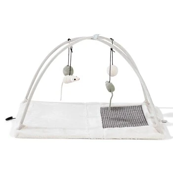 Trixie Kratzmatte Mit Spielzeugen Mobile Grau 7 Trixie Kratzmatte Mit Spielzeugen Mobile Grau – Bild 5