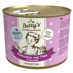 Betty's Landhausküche Kitten Huhn & Pute 6 X 200g Für Katze