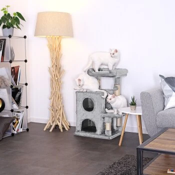 Lionto Kratzbaum, Höhe 80 Cm Dunkelgrau 4 Lionto Kratzbaum, Höhe 80 Cm Dunkelgrau – Bild 2